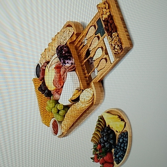 Smirly Kitchen Large Cheeseboard Charcuterie Platter Serving Tray